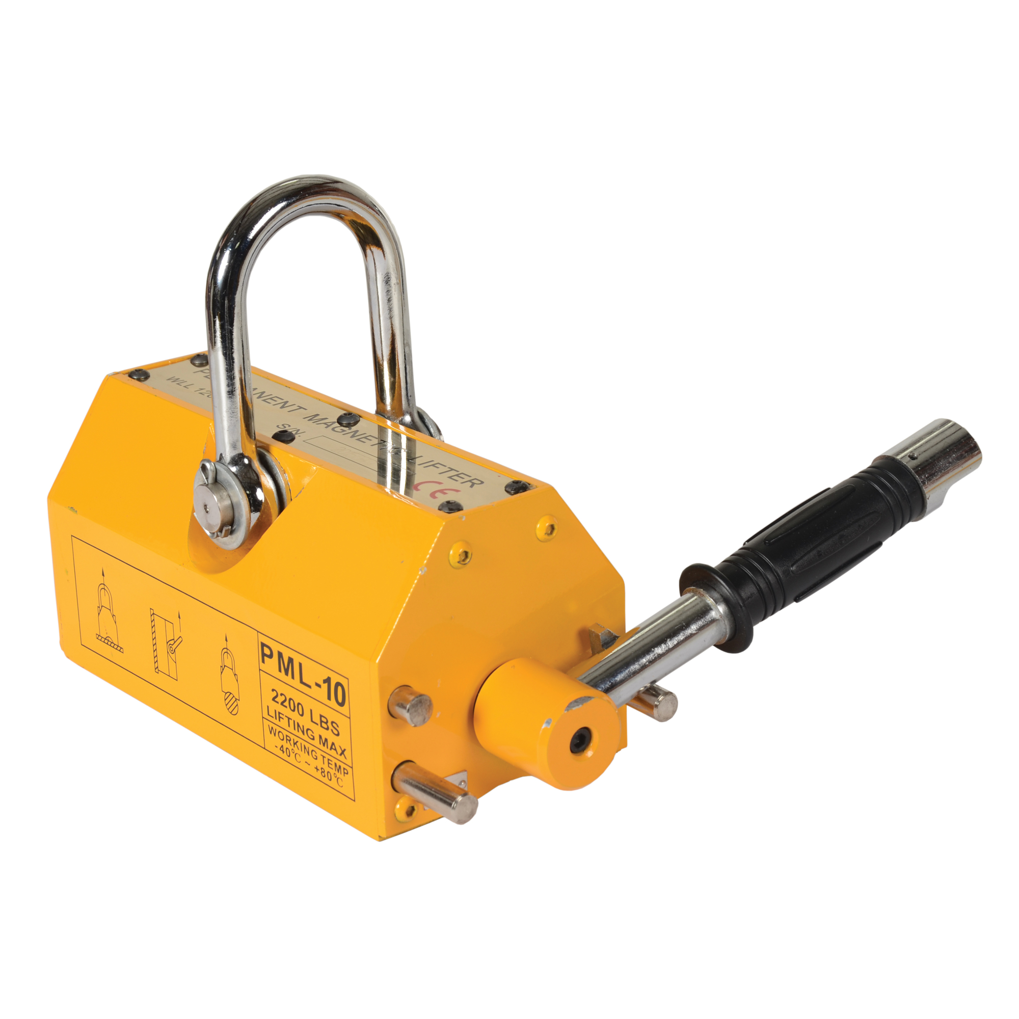 Vestil Magnetic Lifter - 2200-Lb. Capacity, 6.6ft. Working Height, 6.6in. Platform Height, Model# ML-22